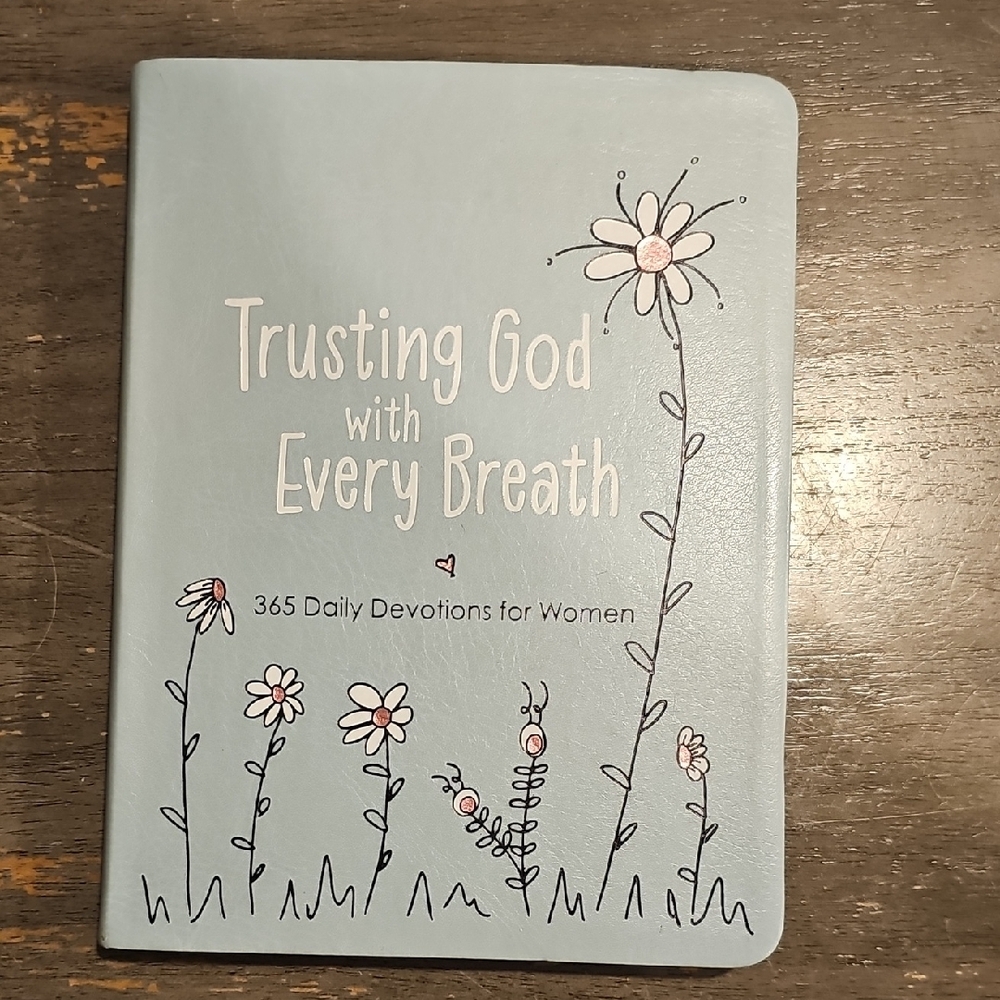 Blue Devotional Journal with Floral Design